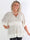 Pamela Glitter Shirt - Plus size paillettunika med smock og flæser