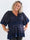 Pamela Glitter Shirt - Plus size paillettunika med smock og flæser