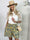 Pams Gold Flower Shorts - Elastiske shorts med guld blade
