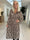 Pams Boho Midi L/S - Elastisk kjole i krølfrit stof