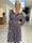 Pams Boho Midi L/S - Elastisk kjole i krølfrit stof