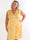 Pams Butterfly Sleeveless Short - Plus size kjole med sommerfugleprint og smock i livet