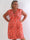 Pams Butterfly Sleeveless Short - Plus size kjole med sommerfugleprint og smock i livet