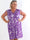Pams Butterfly Sleeveless Short - Plus size kjole med sommerfugleprint og smock i livet