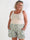 Pams Butterfly Shorts - Plus size shorts med sommerfugleprint og gulddetaljer