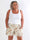 Pams Butterfly Shorts - Plus size shorts med sommerfugleprint og gulddetaljer
