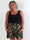 Pams Butterfly Shorts - Plus size shorts med sommerfugleprint og gulddetaljer