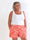 Pams Butterfly Shorts - Plus size shorts med sommerfugleprint og gulddetaljer