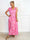 Pams Butterfly Sleeveless - Lang elastisk kjole med sommerfugleprint og gulddetaljer