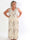 Pams Butterfly Sleeveless - Lang plus size kjole med sommerfugleprint og gulddetaljer