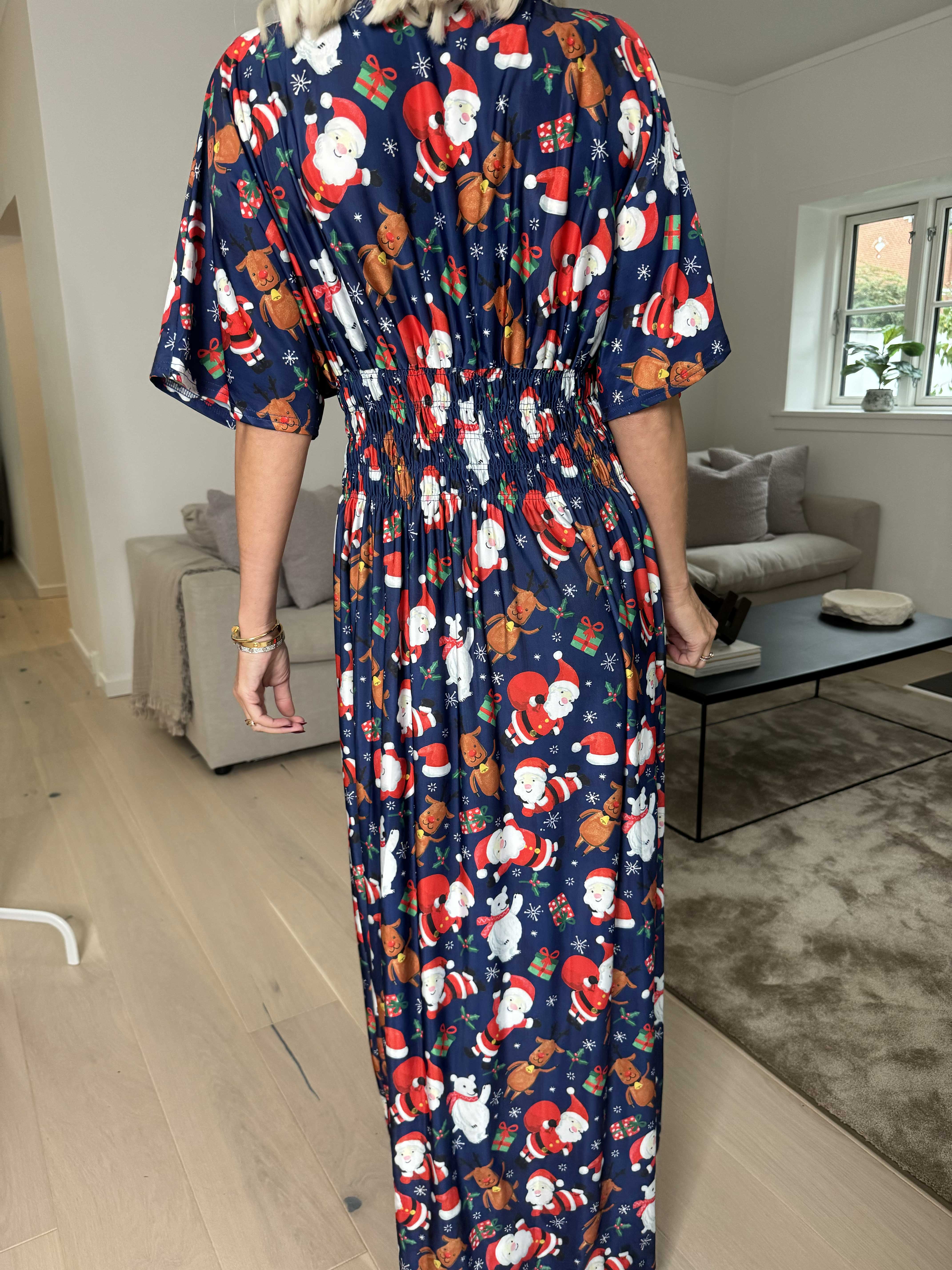 Pams Christmas - Lang elastisk kjole med julemotiver