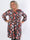 Pams Christmas Short L/S - Elastisk plus size kjole med juleprint