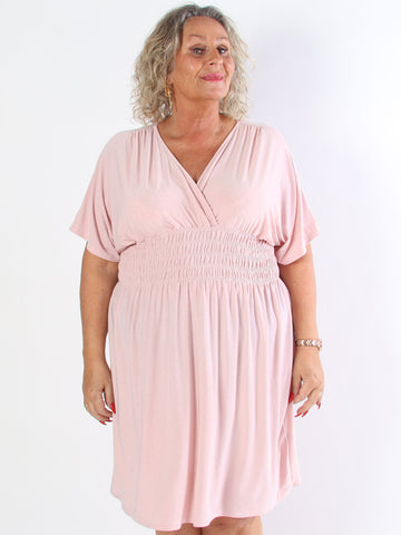 Pams Crystal Short - Kort elastisk plus size kjole med similisten