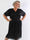 Pams Glitter Midi - Smuk plus size kjole med pailletter og smock i livet