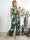 Pams Jumpsuit N/S - Elastisk buksedragt med bladmønster