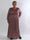 Pams Tapestry L/S - Plus size kjole med farverigt paisleyprint og elegante gulddetaljer