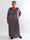 Pams Tapestry L/S - Plus size kjole med farverigt paisleyprint og elegante gulddetaljer
