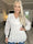 Pams Lace Shirt L/S - Elastisk blonde bluse med lange ærmer