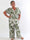 Pams Palm Jumpsuit - Elastisk plus size buksedragt med palmeprint