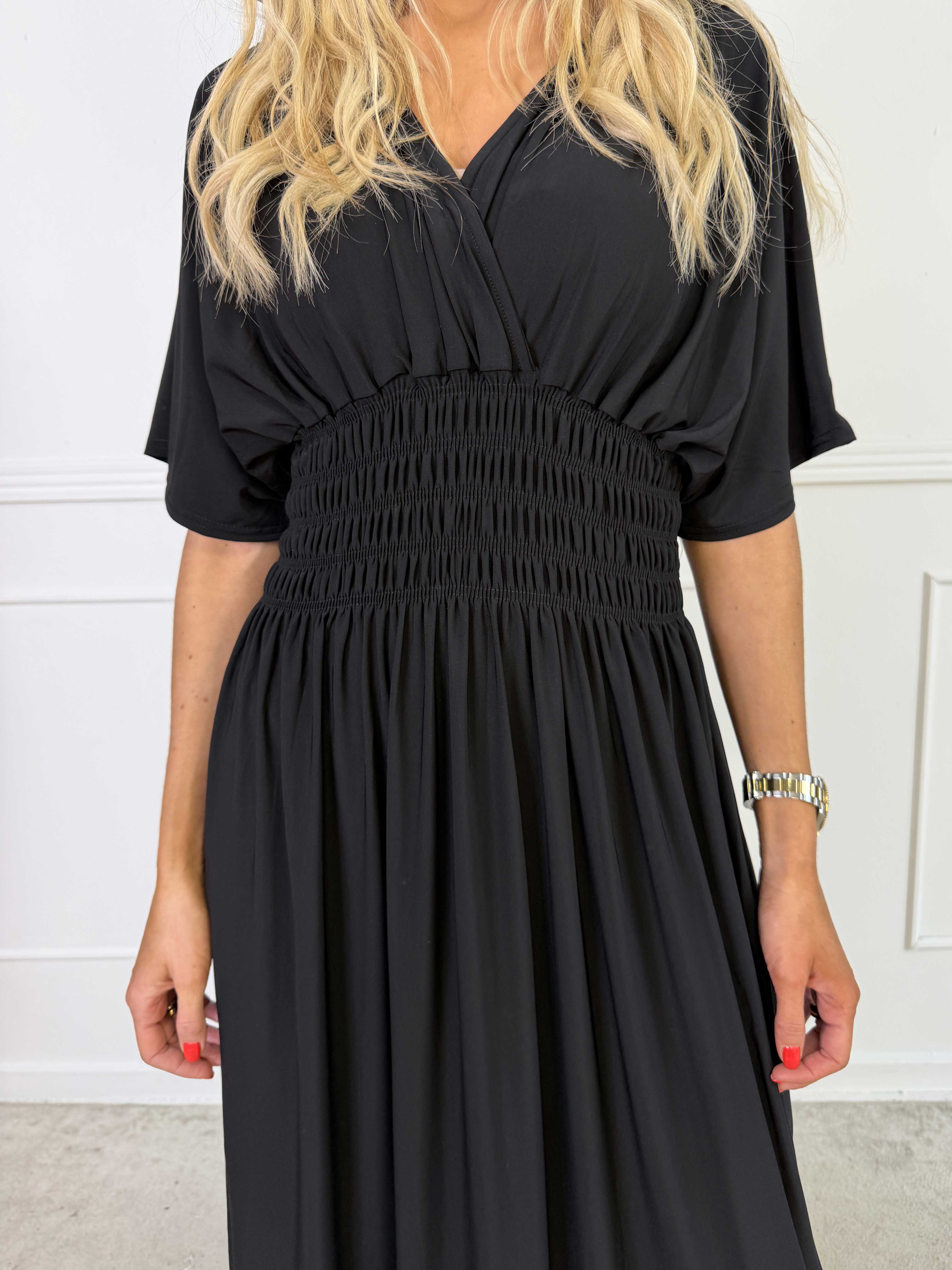 Pams Plain - Elastisk kjole med smock