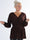 Pams Plain Shirt L/S - Plus size bluse i elastisk stof med lange ærmer