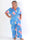 Pams Raise Jumpsuit - Plus size buksedragt med blomsterr og guldsommerfugle