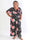 Pams Raise Jumpsuit - Plus size buksedragt med blomsterr og guldsommerfugle