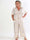 Pams Tribal Jumpsuit - Plus size mønstret buksedragt med små guld blomster
