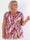 Pams Wave Shirt - Sød plus size tunika i fint med print med smock