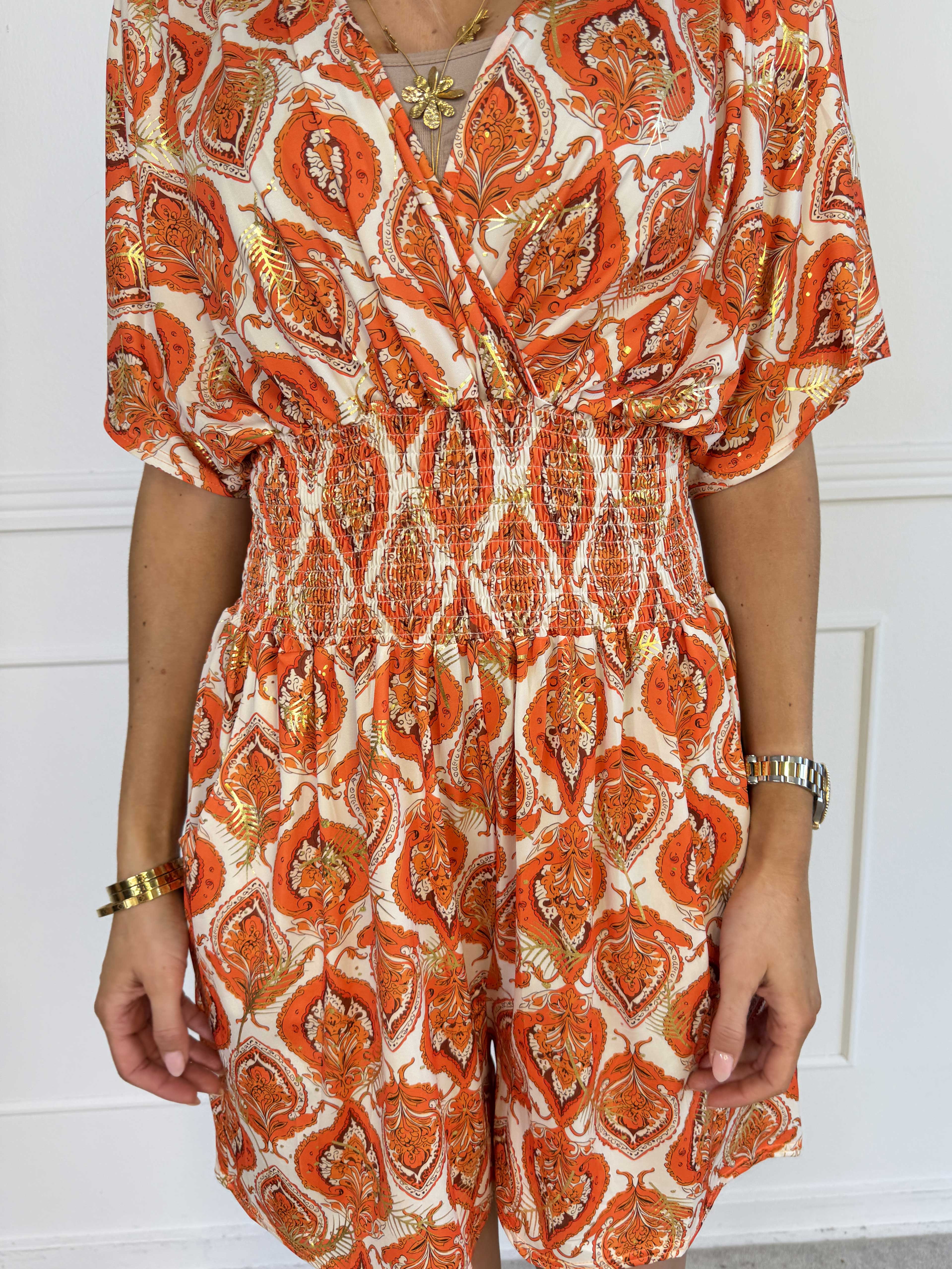 Pams Oasis Playsuit - Kort elastisk buksedragt med mønster