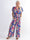 Pams Spring Jumpsuit O/B - Blomstret plus size elastisk buksedragt