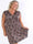 Pams Boho Short - Kort elastisk plus size kjole i krølfrit stof
