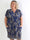 Pams Decor Short - Plus size kjole med fine mønstre og gyldne strejf