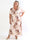 Pams Fleur - Plus size elastisk kjole med smock og japansk inspireret gulddetaljer
