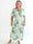 Pams Fleur - Plus size elastisk kjole med smock og japansk inspireret gulddetaljer