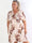 Pams Fleur Short - Plus size kjole med smock og japansk inspireret gulddetaljer
