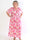 Pams Flourish - Lang plus size kjole med fine blomster og guld blade