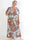 Pams Multi Leo - Plus size elastisk kjole med print og guld detaljer