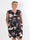 Pams Petal Short - Kort plus size kjole med kronblade og guld detaljer