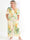 Pams Print Jumpsuit - Elastisk mønstret plus size buksedragt med guld støv