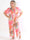 Pams Print Jumpsuit - Elastisk mønstret plus size buksedragt med guld støv