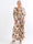 Pams Sweet Flower - Lang elastisk plus size kjole i krølfrit stof
