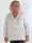Parker - Stribet plus size strikcardigan med store guld knapper