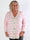 Parker - Stribet plus size strikcardigan med store guld knapper