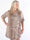 Penelope - Elastisk plus size kjole i leopardprint med guld detaljer