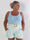 Pianora - Plus size shorts i en viskoseblanding med blomster og flettet bælte