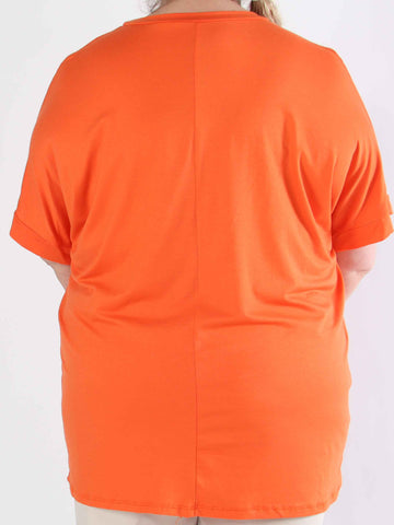 Reece - Blød plus size t-shirt i viskose med similisten