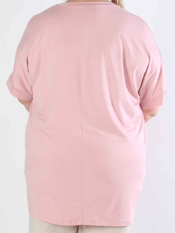 Reece - Blød plus size t-shirt i viskose med similisten