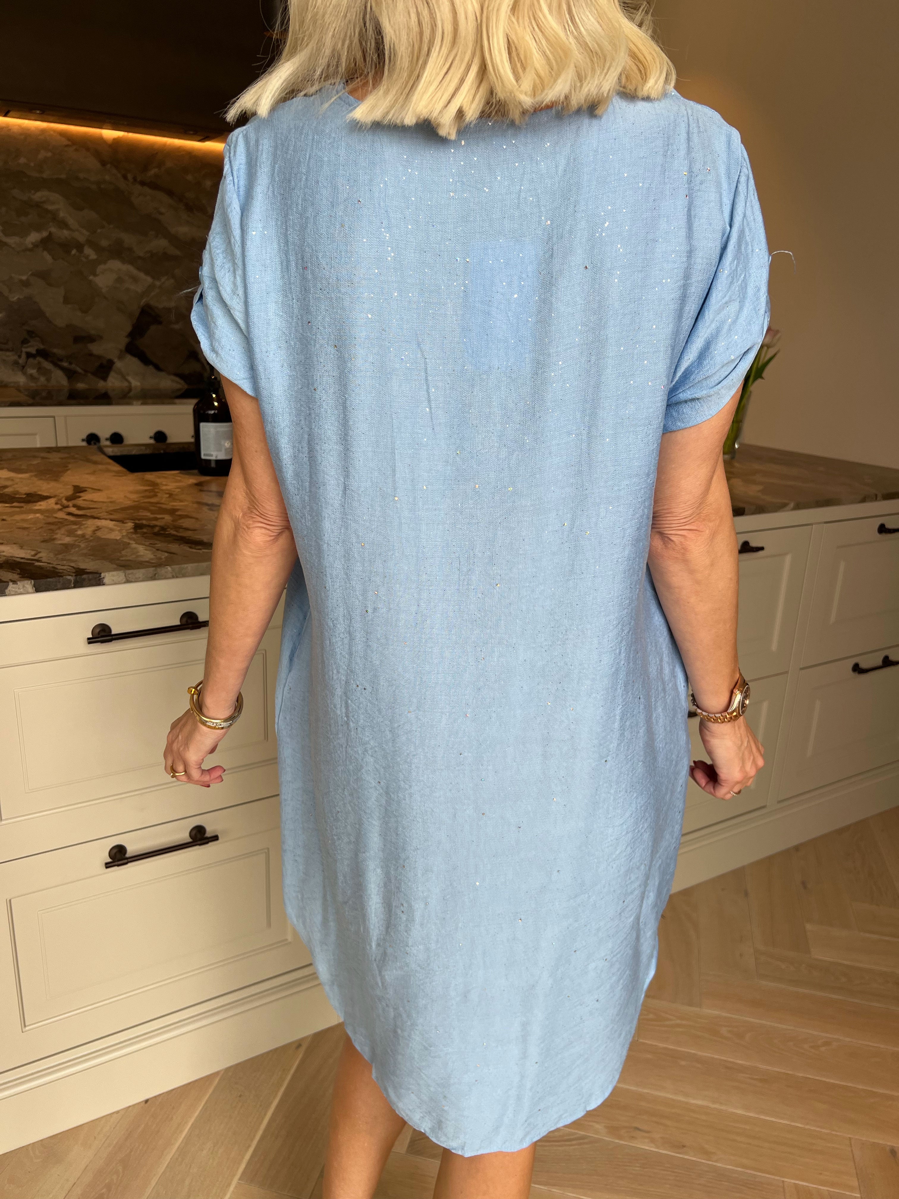 Renee - Sød tunikakjole i viskose dækket med glimmer