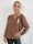 Ronja - Feminin strikbluse med fine glittertråde og en elegant V-udskæring